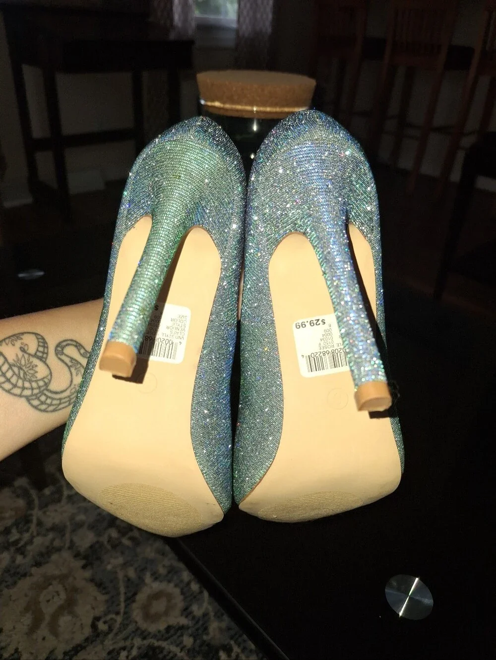 Miss L Rosee Glitter Heels